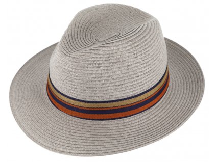 Letní crushable šedý fedora klobouk od Fiebig - Traveller Toyo