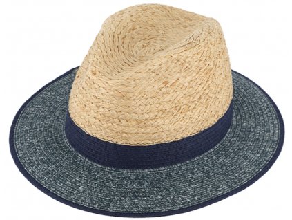 Letní crushable fedora klobouk od Fiebig - Traveller Raffia