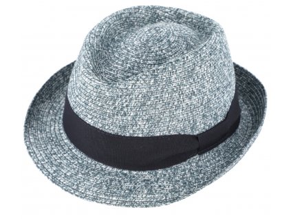 Letní modrý klobouk Trilby od Fiebig - Trilby Melange