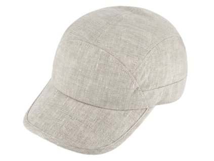 Lněná béžová klasická kšiltovka Fiebig - Basic Baseball Cap Linen