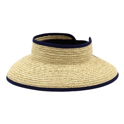 Letní béžový velký kšilt proti slunci - Marone  - univerzální velikost