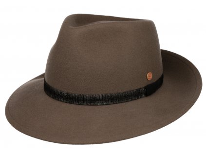 Luxusní hnědý klobouk Mayser - Monaco