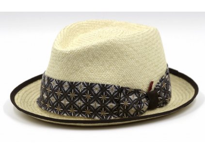 Letní panamský klobouk Trilby - Marone