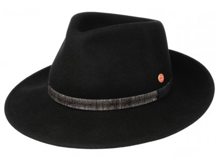 Luxusní černý klobouk Mayser - Monaco
