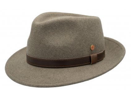 Cestovní nemačkavý voděodolný béžový klobouk Mayser - Denver Traveller