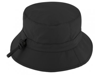 Nepromokavý černý bucket hat - podzimní voděodolný klobouk - Fiebig 1903