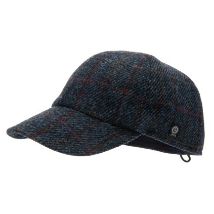 Zimní vlněná kšiltovka (ušní klapky) - Harris Tweed Overcheck James