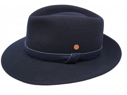 Cestovní nemačkavý voděodolný modrý klobouk Mayser -  Doren