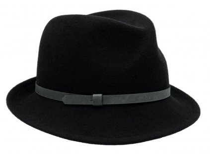 Dámský trilby černý zimní klobouk Petra - Mayser