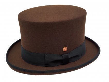 Luxusní hnědý cylindr Mayser - Top  Hat