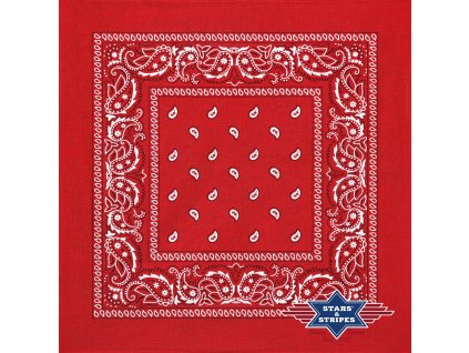Bavlněný šátek - bandana (červená 02)
