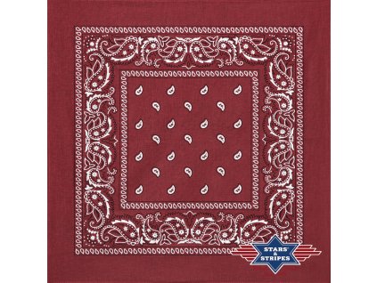 Bavlněný šátek - bandana (bordó 01)