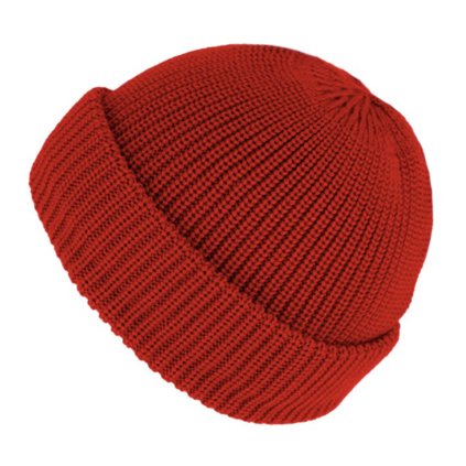 Červená unisex čepice Fiebig -  100 % vlna Merino