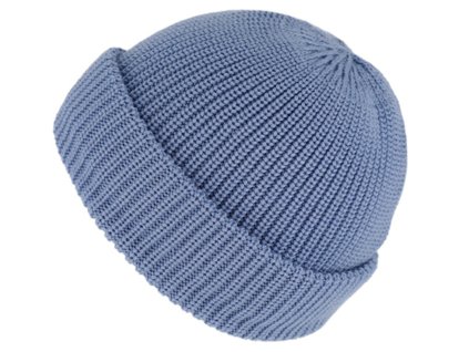 Modrá unisex čepice Fiebig -  100 % vlna Merino - docker