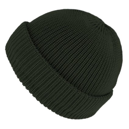 Zelená unisex čepice Fiebig -  100 % vlna Merino - docker
