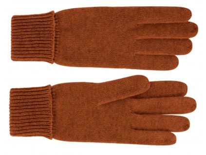 Dámské skořicové rukavice -  Fiebig vlna a kašmír