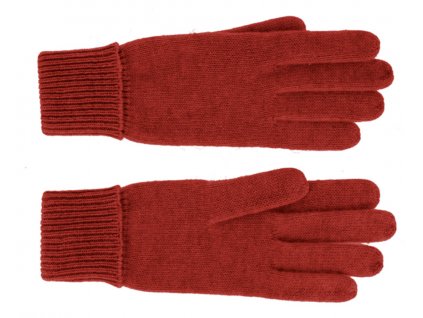 Dámské červené rukavice -  Fiebig vlna a kašmír