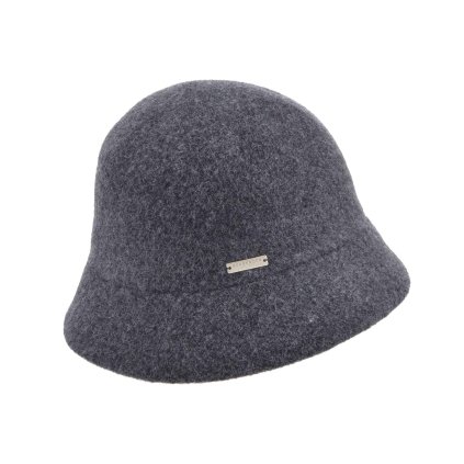 Bucket hat - zimní šedý vlněný klobouček - Seeberger