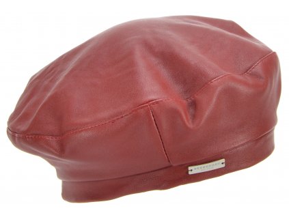 Kožený červený baret - Basque Leather