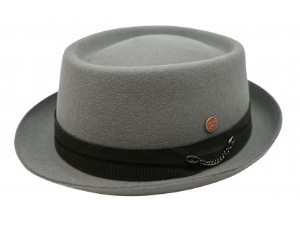 Plstěný klobouk porkpie - Mayser - šedý klobouk Gareth