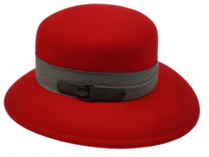 Dámský nemačkavý červený klobouk  - Palmira