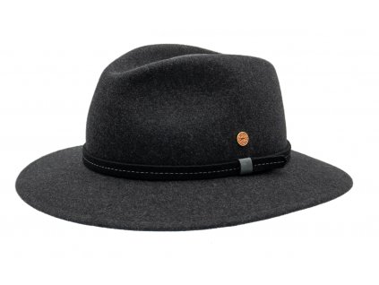 Cestovní nemačkavý voděodolný šedý klobouk Mayser - Atlanta Traveller