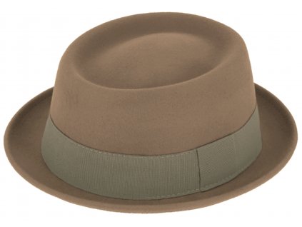Plstěný klobouk porkpie - Fiebig  - béžový klobouk
