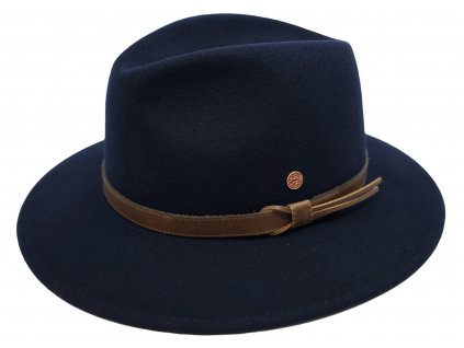 Cestovní nemačkavý voděodolný modrý klobouk Mayser - Marvin Mayser