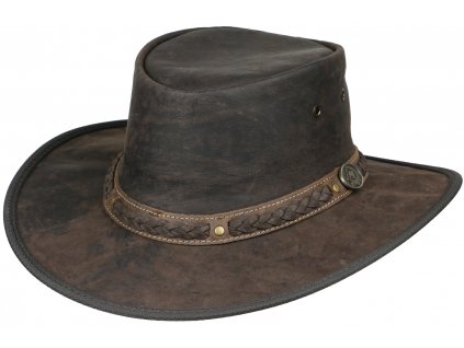 Australský klobouk kožený s klokaní kůže - KANGAROO SUNDOWNER