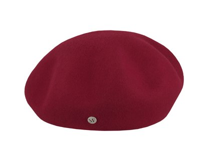 Dámský červený francouzský plstěný baret -  Fléchet
