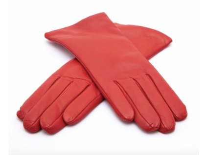 Dámské červené kožené rukavice vlněná podšívka - Carlsbad Hat