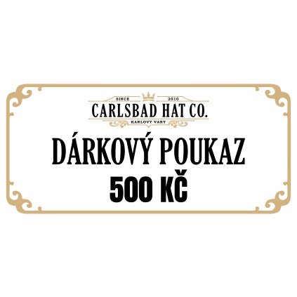 Dárkový poukaz Carlsbad Hat (volitelná částka)