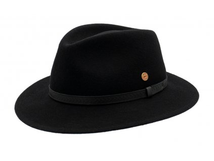 Cestovní nemačkavý voděodolný černý klobouk Mayser - Mathis Mayser