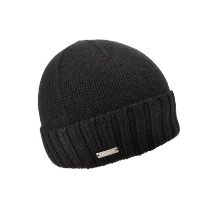 Kašmírová černá čepice od Seeberger - Classic Cashmere