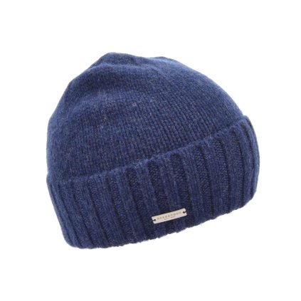 Kašmírová modrá čepice od Seeberger - Classic Cashmere