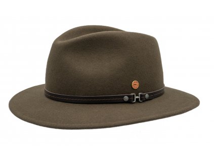 Cestovní nemačkavý voděodolný hnědý klobouk Mayser - Mathis Mayser