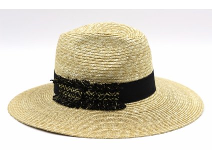 Dámský slaměný klobouk Fedora - Marone