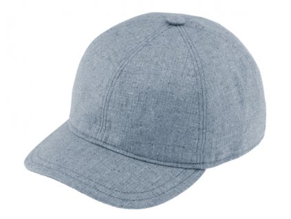 Luxusni hedvábná šedomodra kšiltovka s krátkým kšiltem - Baseball Cap (UV filtr 50, ochranný faktor)