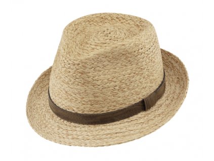 Unisex letní klobouk Trilby od Fiebig - Béžový