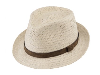 Unisex letní klobouk Trilby od Fiebig - Natur