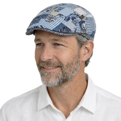 Letní bekovka Fiebig – modrý patchwork