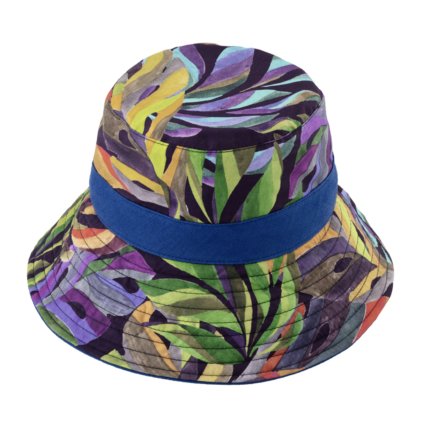 Bucket hat - letní bavlněný kytičkovaný klobouk - Fiebig 1903