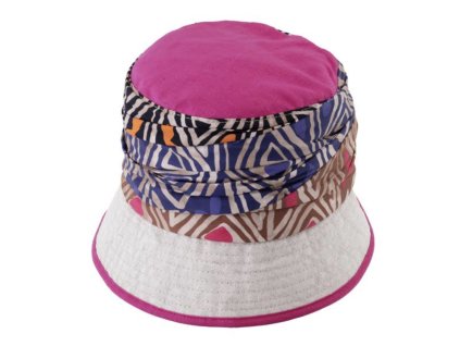 Bucket hat - letní lněný klobouček fuchsia - Fiebig 1903