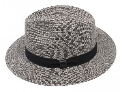 Letní černý nemačkavý klobouk - Fedora Toyo