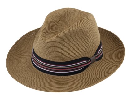 Letní Fedora klobouk - Fiebig Cognac