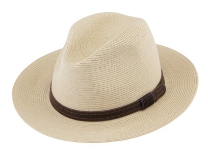 Letní Fedora klobouk s koženým páskem - Fiebig Natur