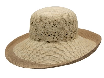 Panamský klobouk - Cloche s širší asymetrickou krempou - Mayser - UV faktor 80