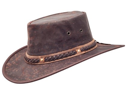 Australský klobouk kožený - SQUASHY CRACKLE KANGAROO