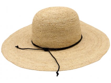 Dámský letní nemačkavý slaměný klobouk Cloche  - Crochet Cloche Big Brim