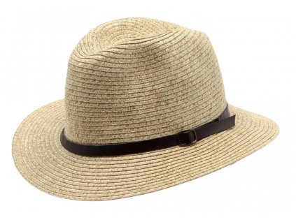 Letní nemačkavý klobouk Fedora - Marone